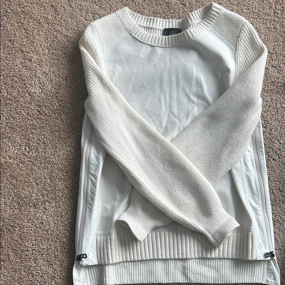 Bogner Cream White Crewneck Sweater